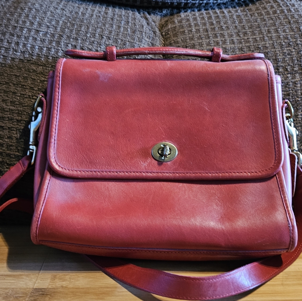 Coach handbag purse red